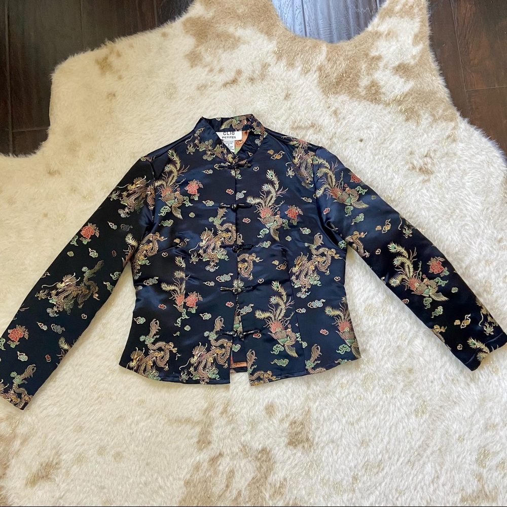 Clio Petites Mandarin Style Suit Separates Jacket